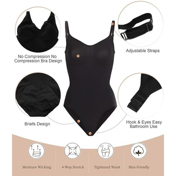 🎀💃 Seamless Tummy Control Bodysuit | Instant Snatched Waist & Full Body Sculpting | Breathable Invisible Shapewear for Dresses & Everyday 🌟 #BodyConfidence #ShapewearGoals
