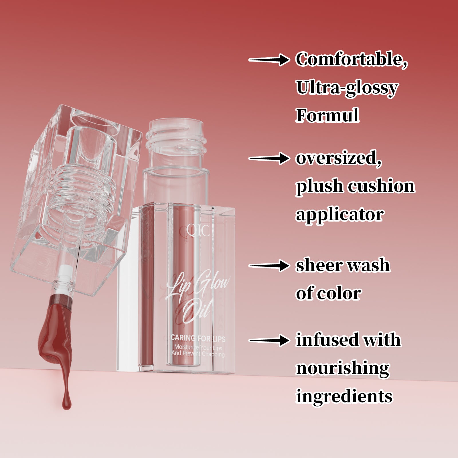 Mood-Boost Color-Changing Lip Oil ✨ 24H Hydration & Line Smoothing! 💋 Transfer-Proof + pH-Adaptive Glow 🌟 Glass-Like #JuicyLips #LipCareHack