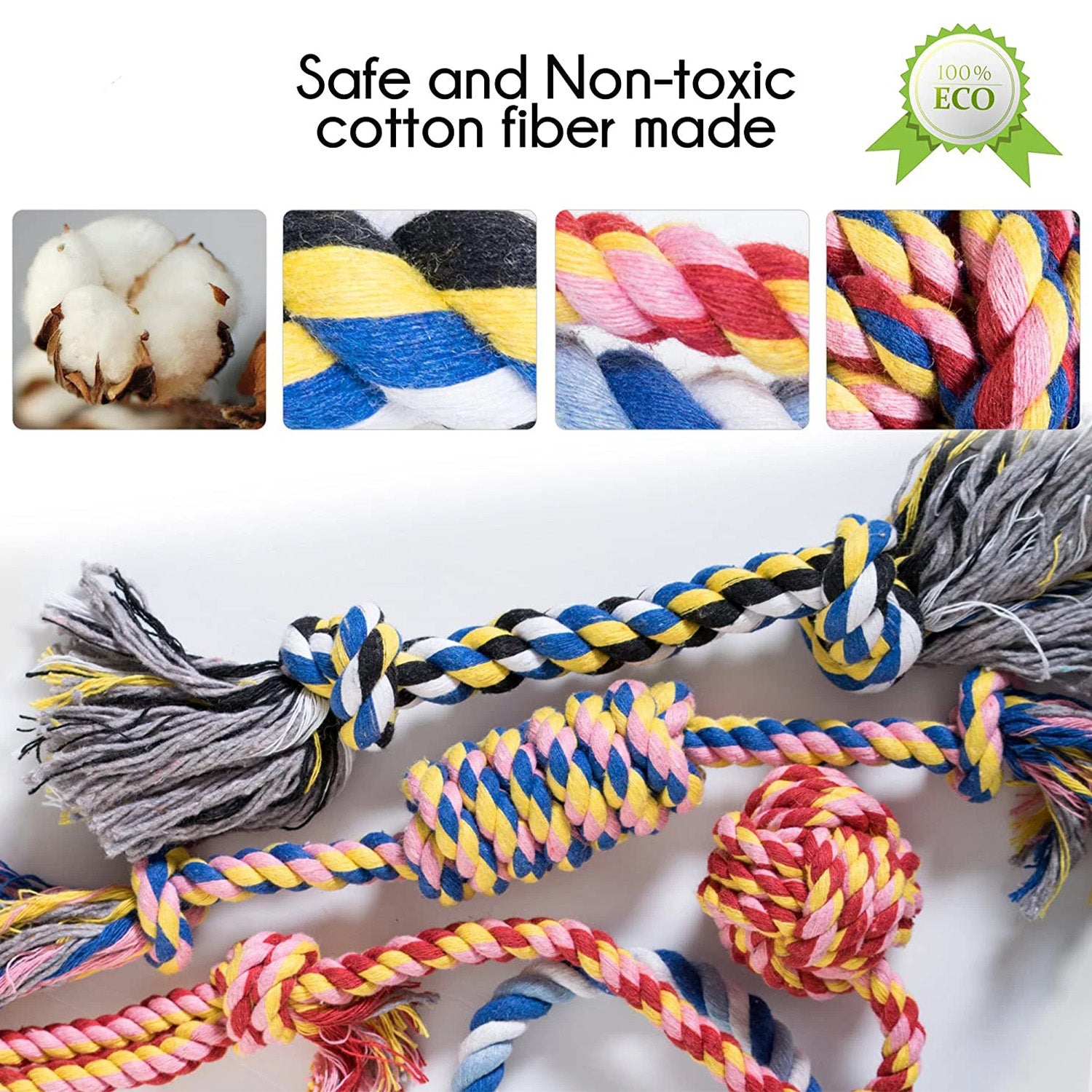 🔥 Indestructible Dog Rope Toys! Heavy-Duty Cotton Ropes⚡For Aggressive Chewers💪【Ultimate Chew Proof】