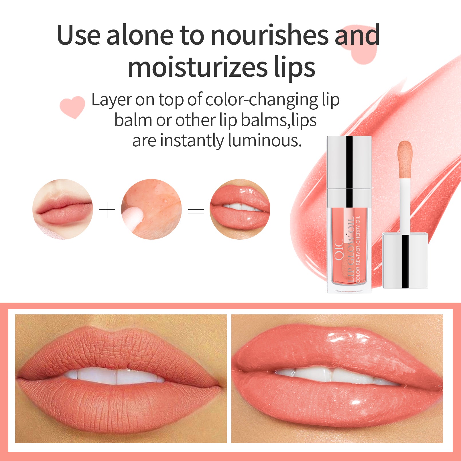 GlowTint Lip Oil ✨ Hydrating Plumping Treatment! 💋 24H Moisture Boost + Lip Line Smoothing 🌟 Glass-Like #JuicyLips #LipCareHack