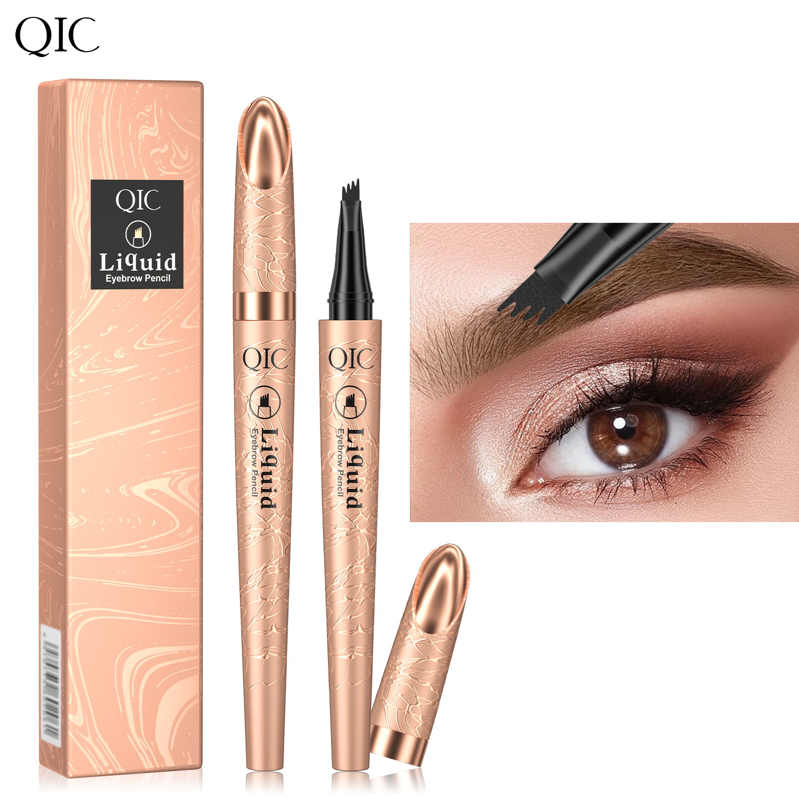 4-Prong Microblading Liquid Brow Pen ✨ 24H Waterproof🔥 Smudge-Proof & Fade-Resistant! 💯 Ultra-Fine Hair-Like Strokes 🌟 Natural Flawless Brows Routine! ➕ #MicrobladingPen | #WaterproofBrows | #BrowHack