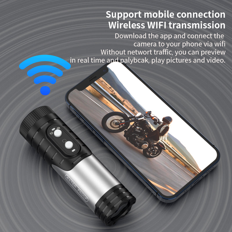 🔥Motorcycle Helmet Cam w/Flashlight!⚡1080P HD + Anti-Shake & WiFi | Waterproof Action Camera for Riding, Skiing, Off-Road | TikTok Ready Footage #MotoCam #AdventureTech