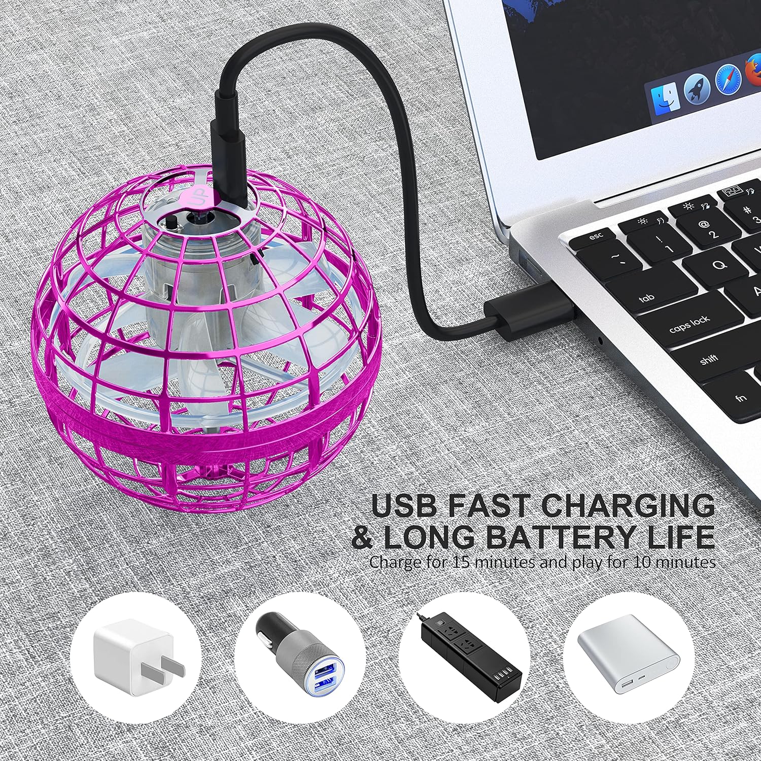 Galaxy Hover Ball Toy ✨ Auto-Float & LED Night Glow 💥 Gesture-Control Flying Orb for Outdoor Fun 🌟 Crash-Proof Gift for Kids 6-12 🔥 #OutdoorToys #TikTokMadeMeBuyIt