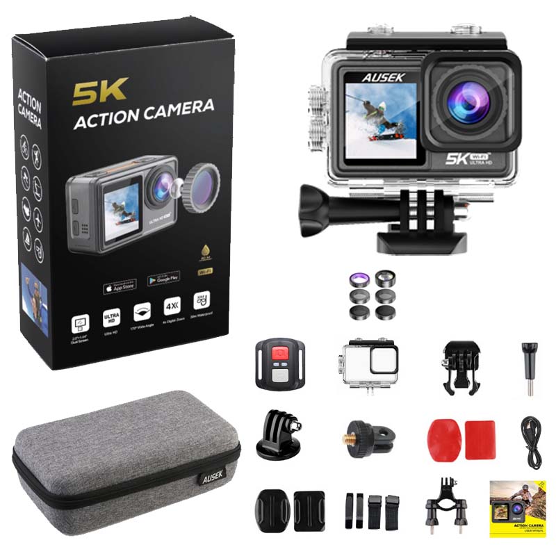 📸 5K Action Camera 30fps | Anti-Shake Waterproof Sports Camera for Outdoor Adventures, Riding, Diving & More! 🏄♂️🚴♀️ #ExtremeSports2025 #ActionCam #AdventureGear