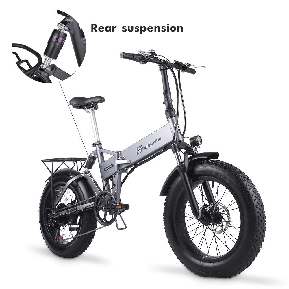 💥 1000W Peak Electric Bike for Adults | 25MPH & 38-Mile Range⚡614WH Removable Battery🏍️20x4