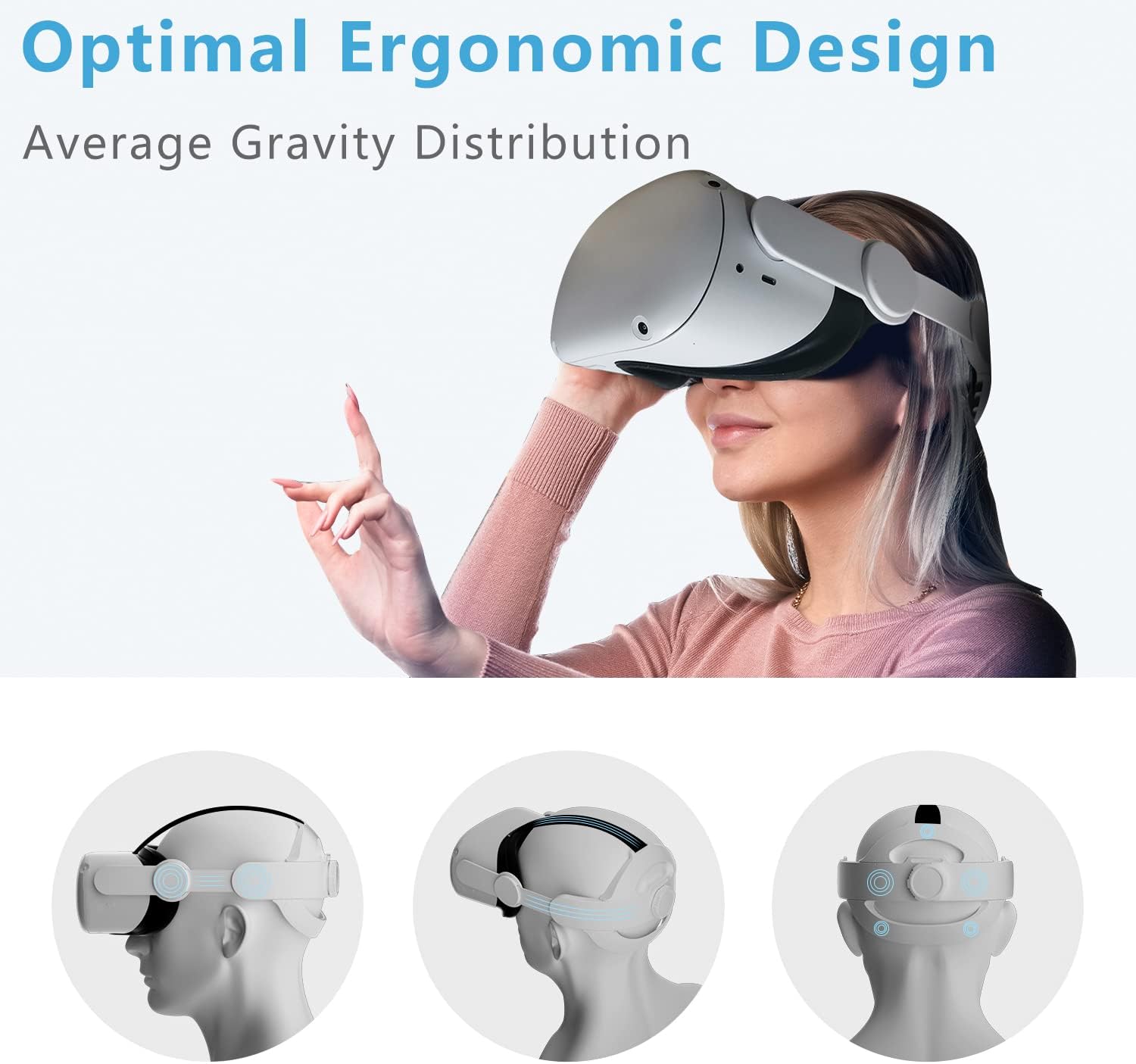 🔥TikTok Viral Oculus Quest 2 Head Strap | 3-in-1 Adjustable Halo Pro Comfort! Elite Strap Replacement for Meta Quest 2 - Gaming Immersion VR Accessories 2025⚡