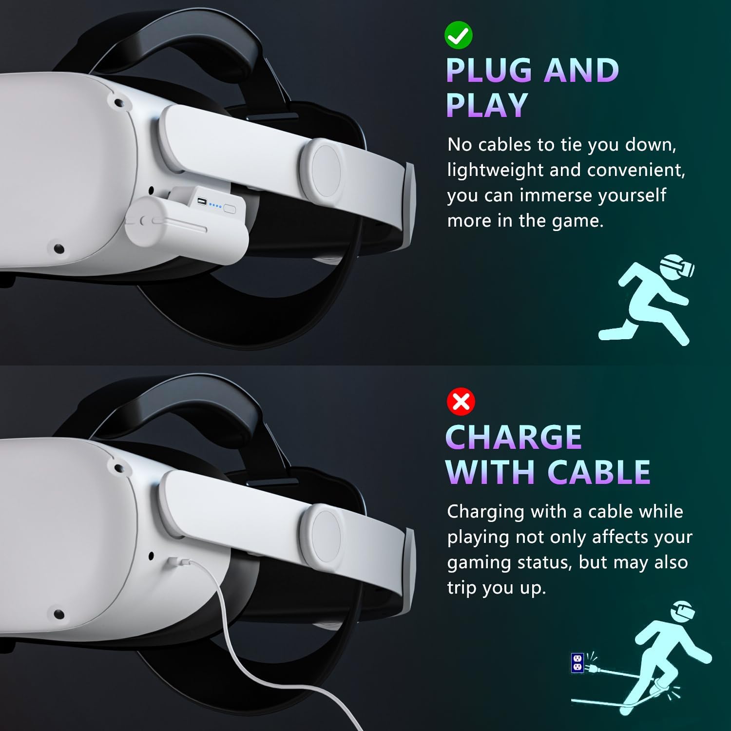 🔥Meta Quest 2 Battery Strap | 5000mAh 18W Fast Charge & Ultra-Light! Elite Strap Replacement for Oculus Quest 2 - Double Playtime! TikTok's #1 VR Accessory 2025⚡
