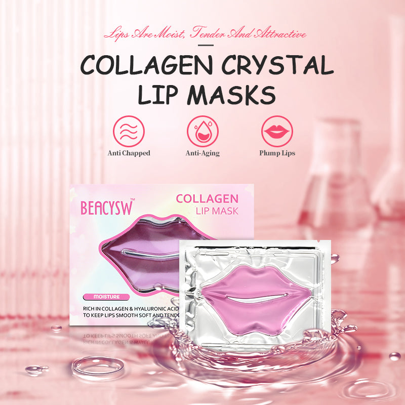 12-Pack Hydrating Collagen Lip Mask ✨ Overnight Repair & 24H Plump! 💋 Crystal Gel Patches for Lip Line Smoothing 🌟 Juicy #GlassSkinLips #LipCareHack