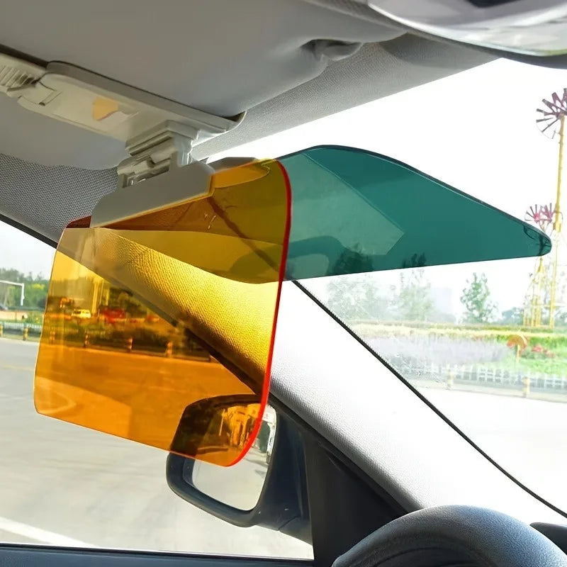 1pc Adjustable Car Sun Visor with Dual-Panel Glare Reduction | Universal Fit Clip-On Design for Day & Night Driving