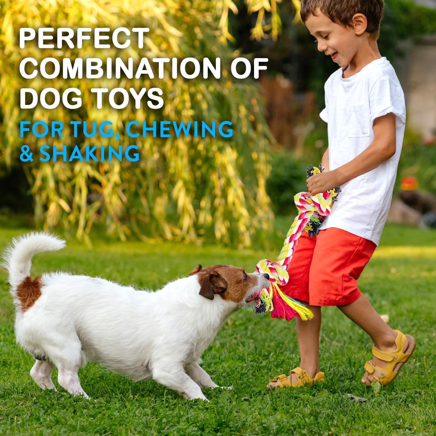 🔥 Indestructible Dog Rope Toys! Heavy-Duty Cotton Ropes⚡For Aggressive Chewers💪【Ultimate Chew Proof】