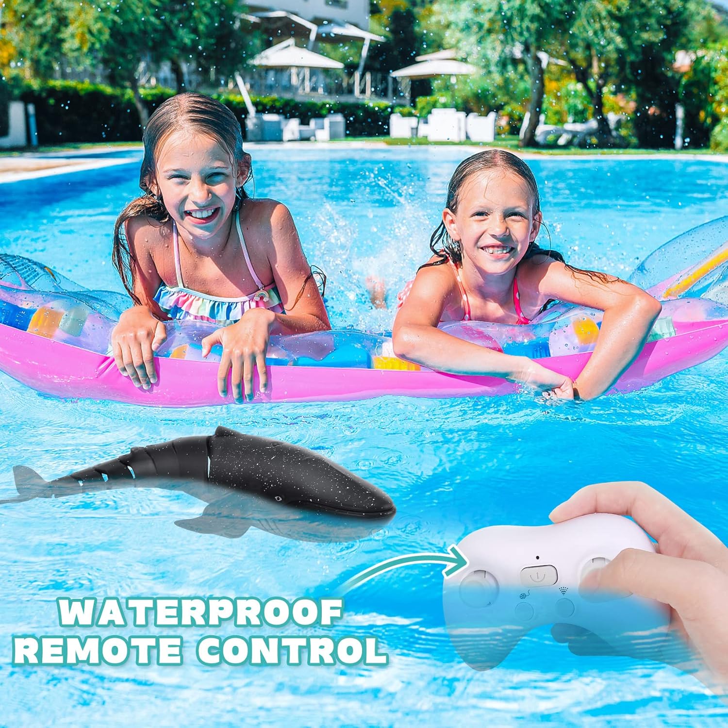 Upgraded RC Whale Shark Pool Toy ✨ 2x Battery Life & Crash-Proof Design 💦 Waterproof Remote Control Boat for Kids 6-12 🌟 Summer Splash Fun! 🔥 #PoolToys #TikTokMadeMeBuyIt
