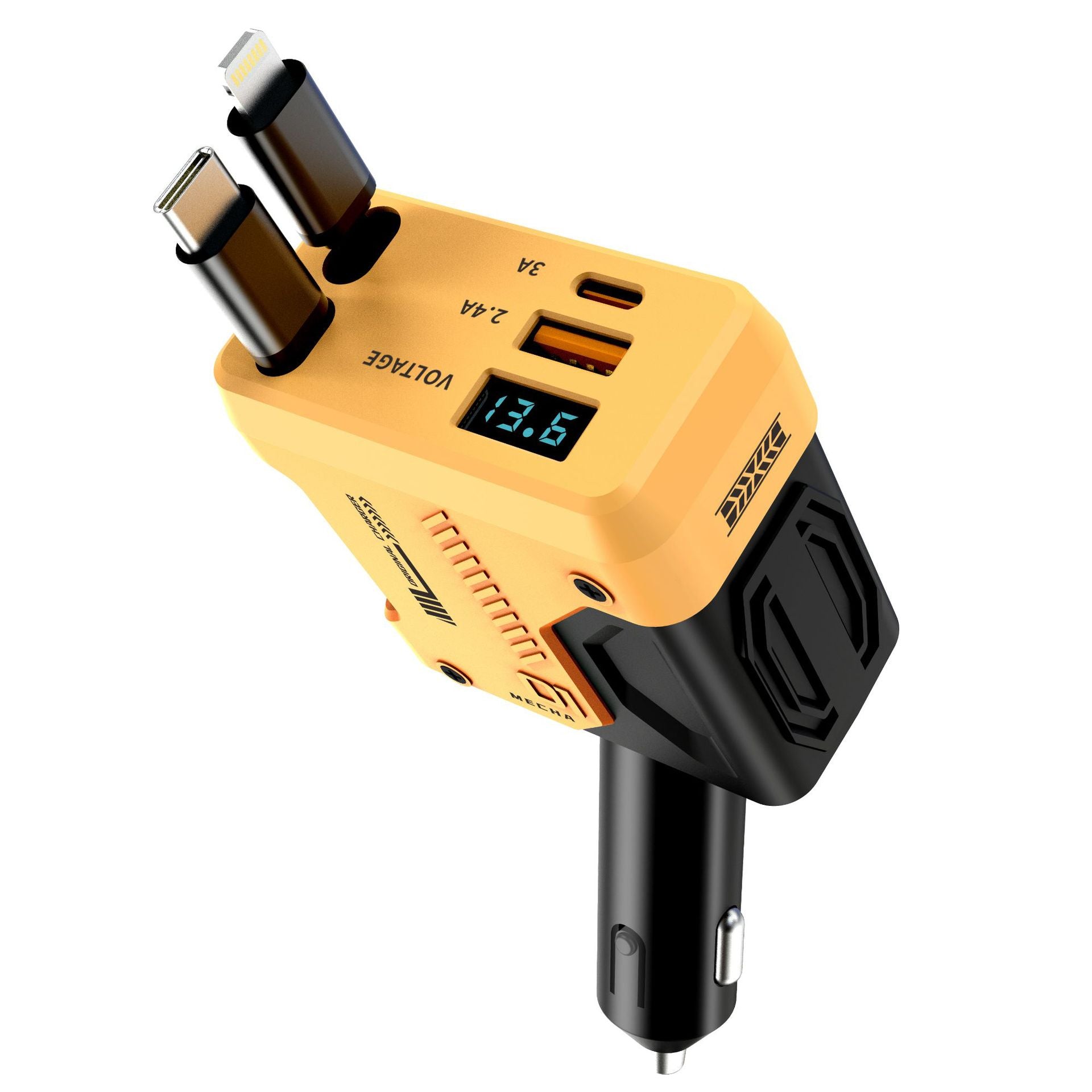 For Universal Car 4 Port Super Fast QC PD Charger Adapter All in One Smart Car Charger Dash Cam Phone Cigarette Lighter Socket