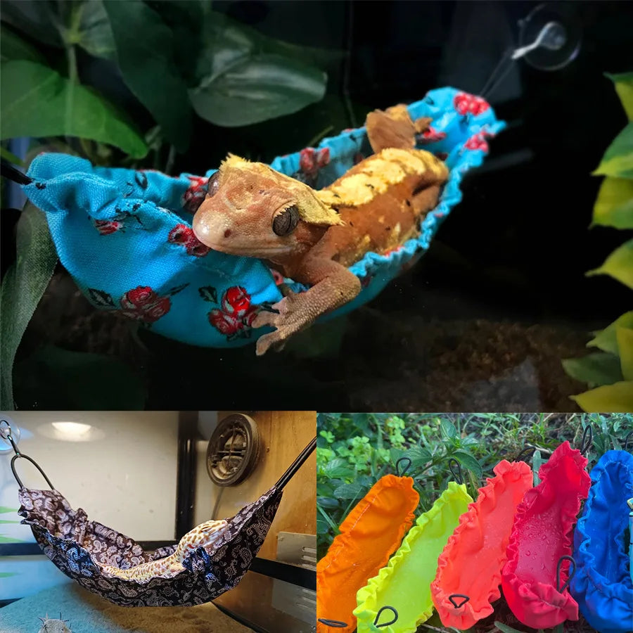 New Lizard Climbing Pet Hammock Chameleon Pet Hanging Swing Nest Reptile Hammock Reptile Hide Lizard Accessories