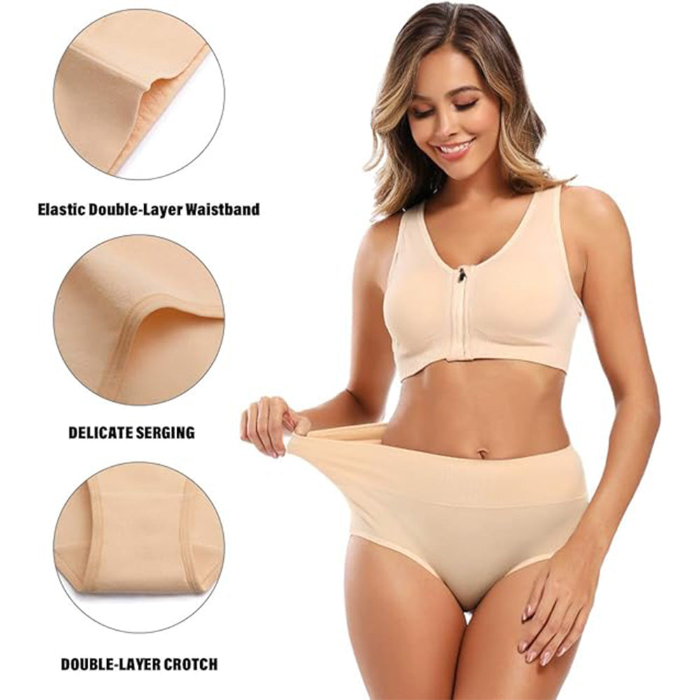 🔥Buttery Soft Everyday! High Waist Panties w/ Full Coverage✨ Seamless Cotton Underwear💫 No Dig In Waistband | TikTok’s Comfort Obsessed