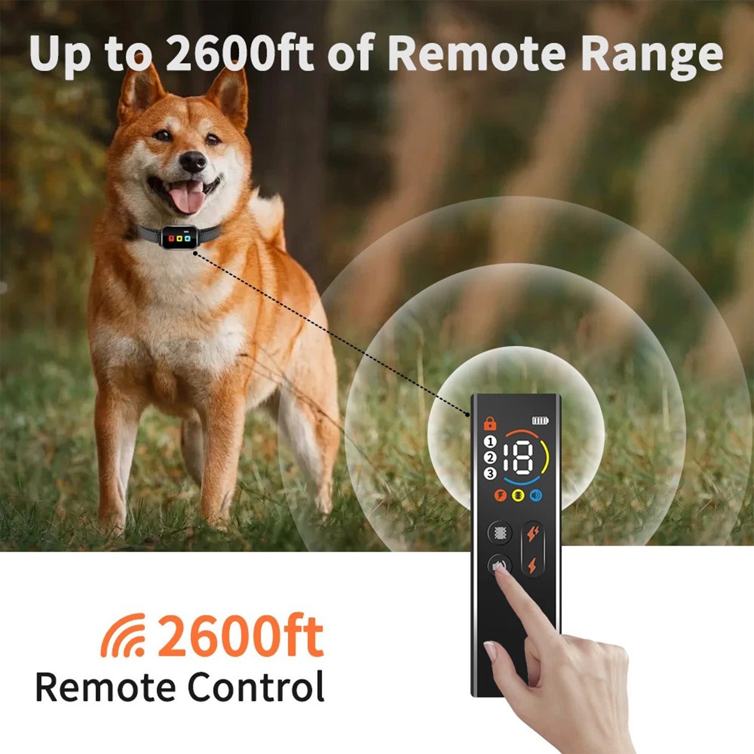 🔥Pro Trainer-Approved! 3-Mode Dog Collar⚡IP67 Waterproof💧Static/Vibe/Beep Alerts | Remote Control【TikTok's #1 Training Tool】