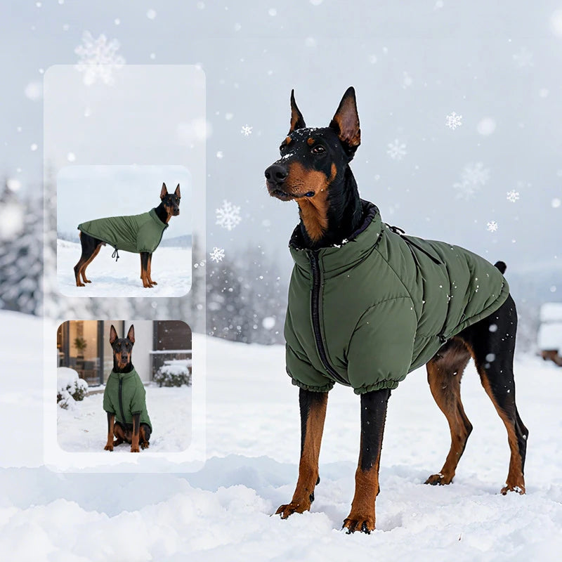 Doberman Autumn Winter Warm Two Legged Clothes For Large Dogs Clothes Labrador Big Dog Vest Jacket Thicken Pet Coats For Dogs