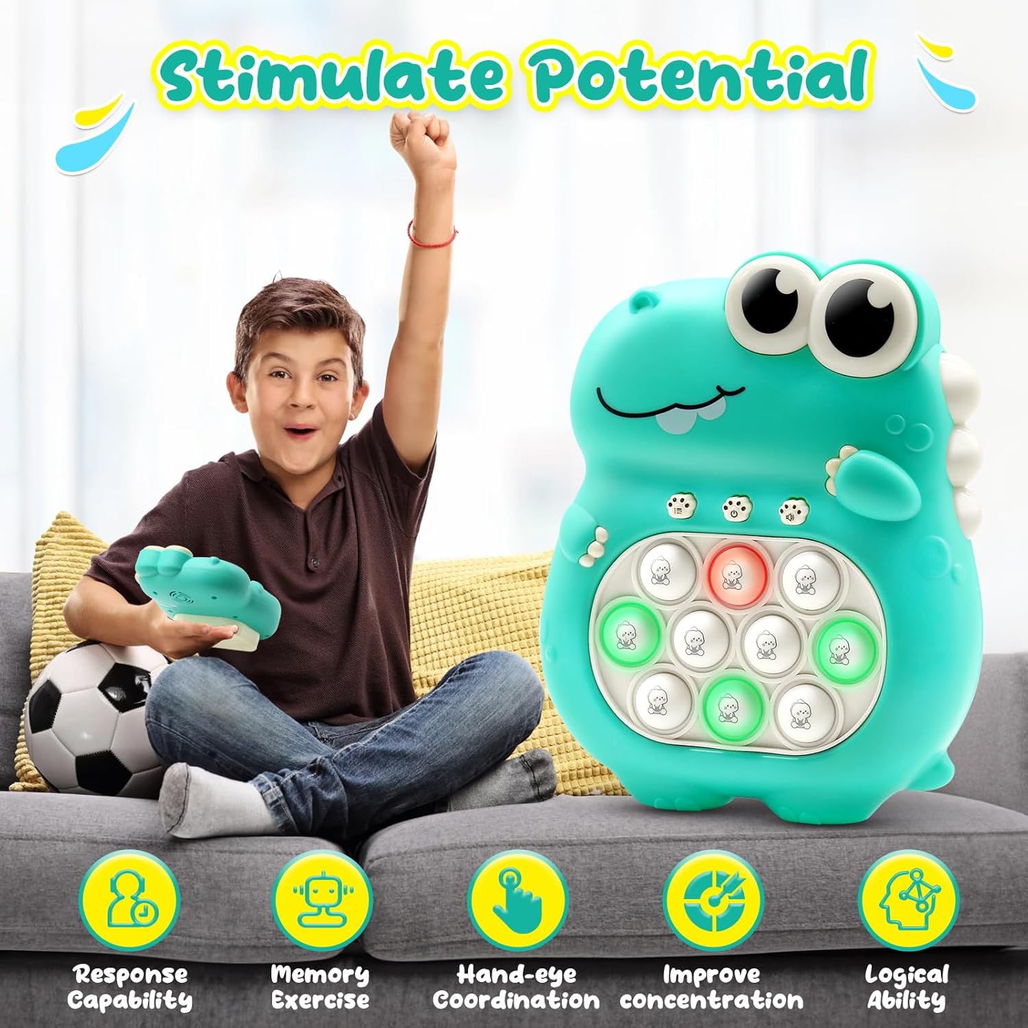 Light-Up Pop Fidget Toy ✨ Fast Push Bubbles & LED Glow 💥 Electronic Stress Relief for Kids 3-12 🌟 Birthday Gift & ADHD Sensory Hack 🔥 #FidgetToy #TikTokMadeMeBuyIt