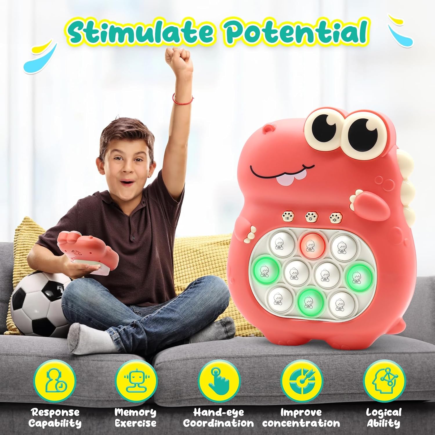 Light-Up Pop Fidget Toy ✨ Fast Push Bubbles & LED Glow 💥 Electronic Stress Relief for Kids 3-12 🌟 Birthday Gift & ADHD Sensory Hack 🔥 #FidgetToy #TikTokMadeMeBuyIt