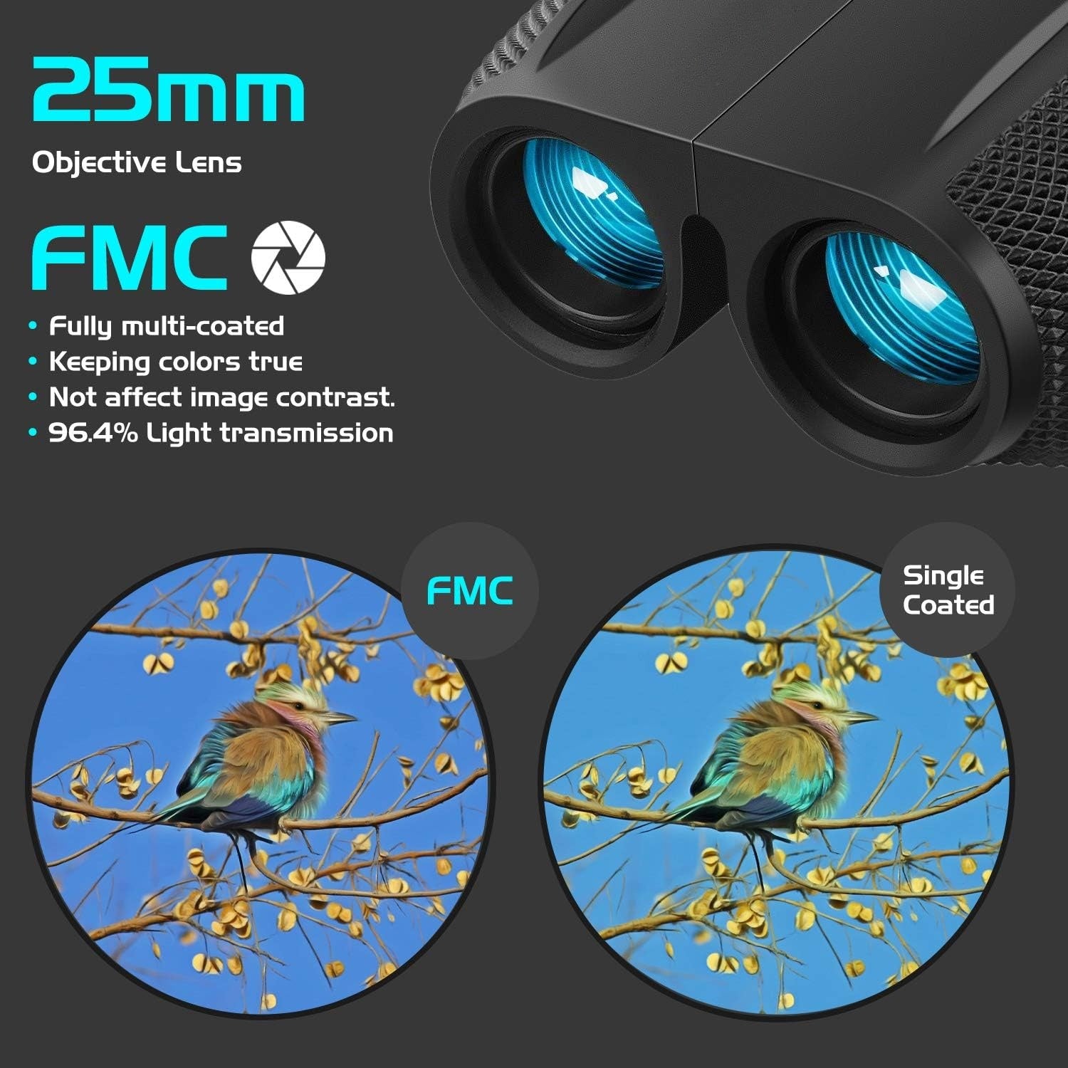 🔭✨ 10x25 Compact Binoculars for Adults & Kids | Bird Watching, Hunting, Concerts & Sports | Lightweight HD Optics with Carrying Case 🌳🎯 #OutdoorEssentials #FamilyAdventures
