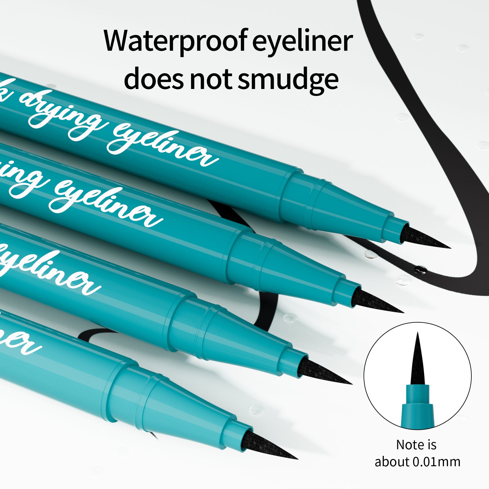 Quick-Dry Waterproof Eyeliner Pen - 24H Smudge-Proof✨ Ultra-Fine Liquid Liner 💦 Sweat-Resistant & Beginner Friendly 🔥 #WaterproofMakeup #TikTokBeauty #QuickDryLiner