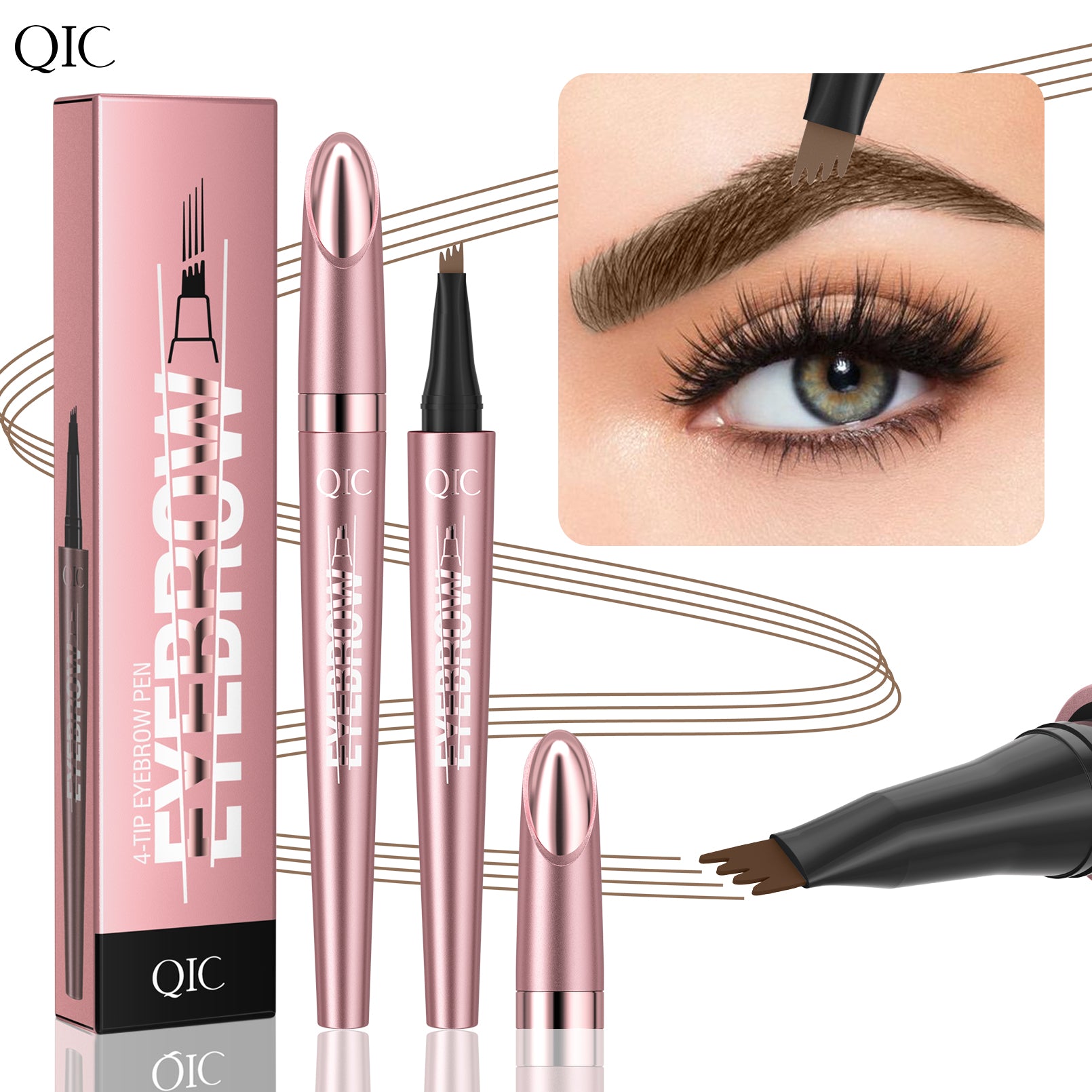 4-Prong Microblading Brow Pen ✨ 24H Gym-Proof🔥 Sweat-Resistant & No Smudge! 💯 Hair-Like Strands for WILD NATURAL Brows 🌟 #BrowHack Alert! ➕ #MicrobladingPen | #WaterproofBrows | #FeatherBrows