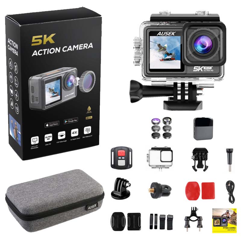 📸 5K Action Camera 30fps | Anti-Shake Waterproof Sports Camera for Outdoor Adventures, Riding, Diving & More! 🏄‍♂️🚴‍♀️ #ExtremeSports2025 #ActionCam #AdventureGear