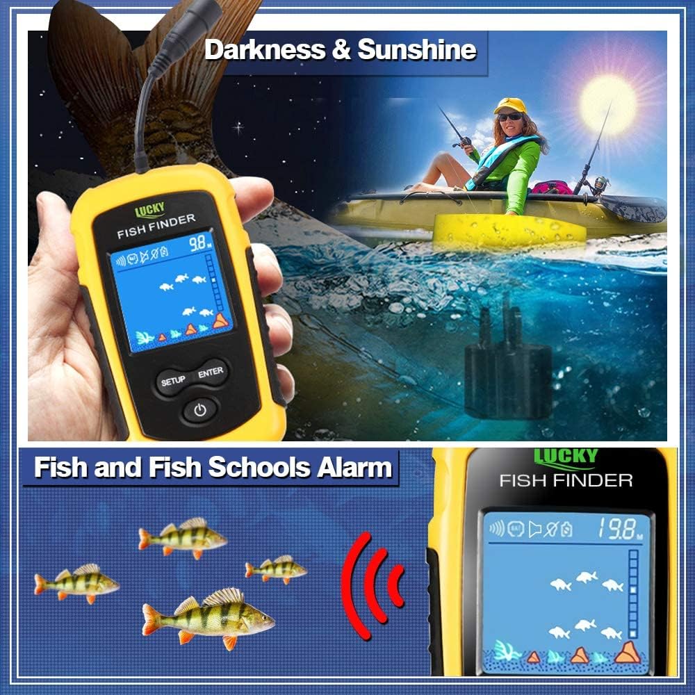 Kayak Fish Finder ✨ Castable Sonar Transducer + LCD Depth Display 💦 Waterproof & Handheld for Boats/Kayaks 🌟 Real-Time Fishing Imaging 🔥 #FishingHack #KayakEssentials