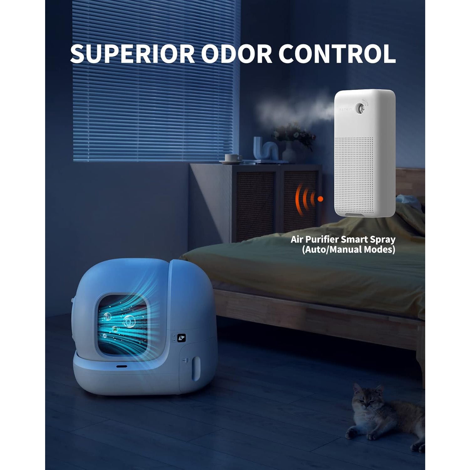 🔥 **#1 Multi-Cat Self-Cleaning Box!** PuraMax-2 Pro⚡APP/xSecure/Odor Tech💨Auto Scooping + FREE K3 Spray & Bags🎁【TikTok's Pet Tech Obsession】