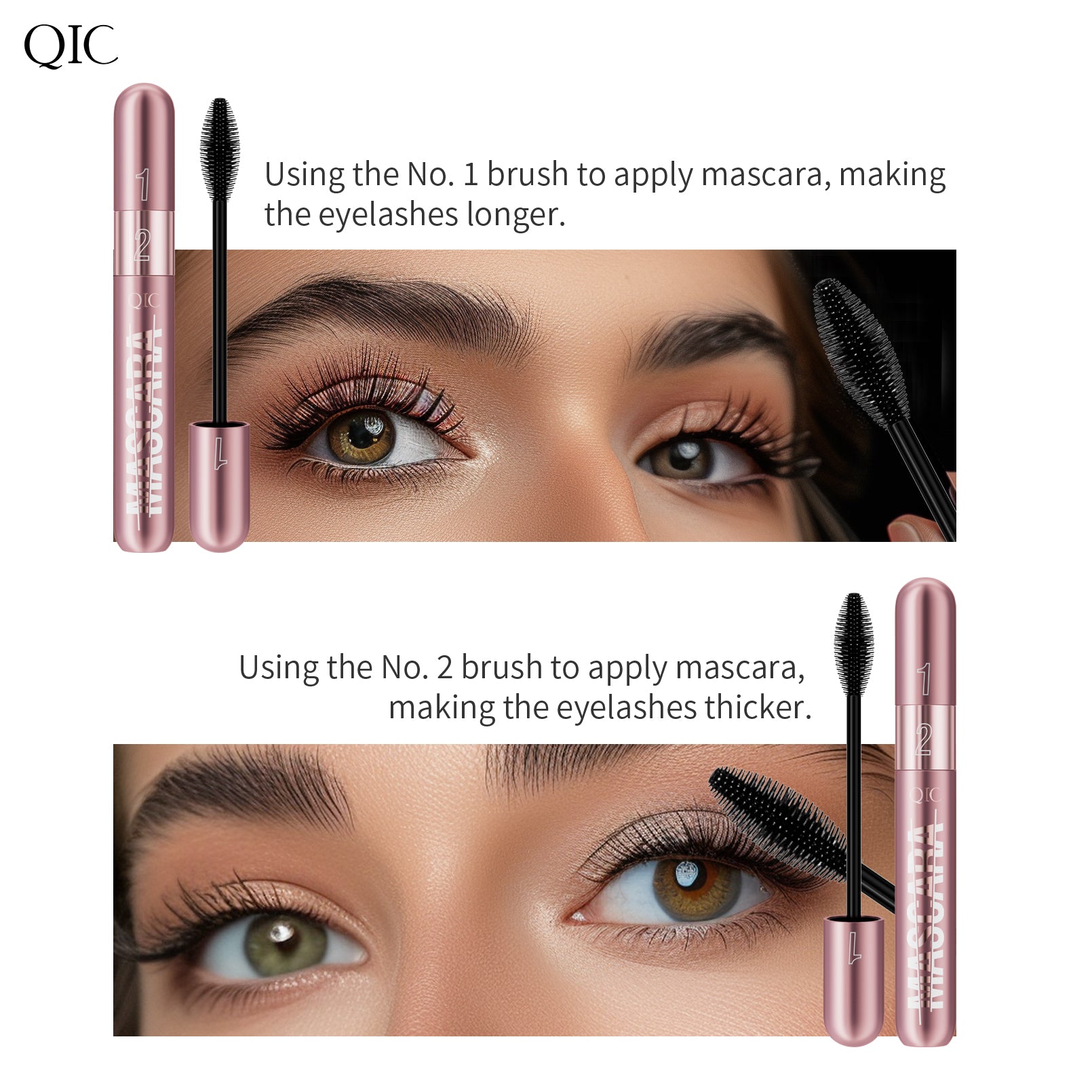 2-in-1 Lash Multiplying Mascara ✨ 24H Oil & Sweat Proof! 💦 Smudge-Proof Lengthening + Curl & Volume 🌟 Clump-Free #LashHack! #WaterproofMascara #VolumeMascara