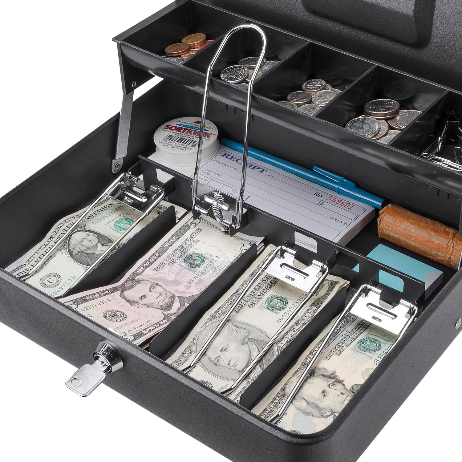 🔒🔥 Heavy-Duty Metal Cash Lock Box with Anti-Theft Design | 12