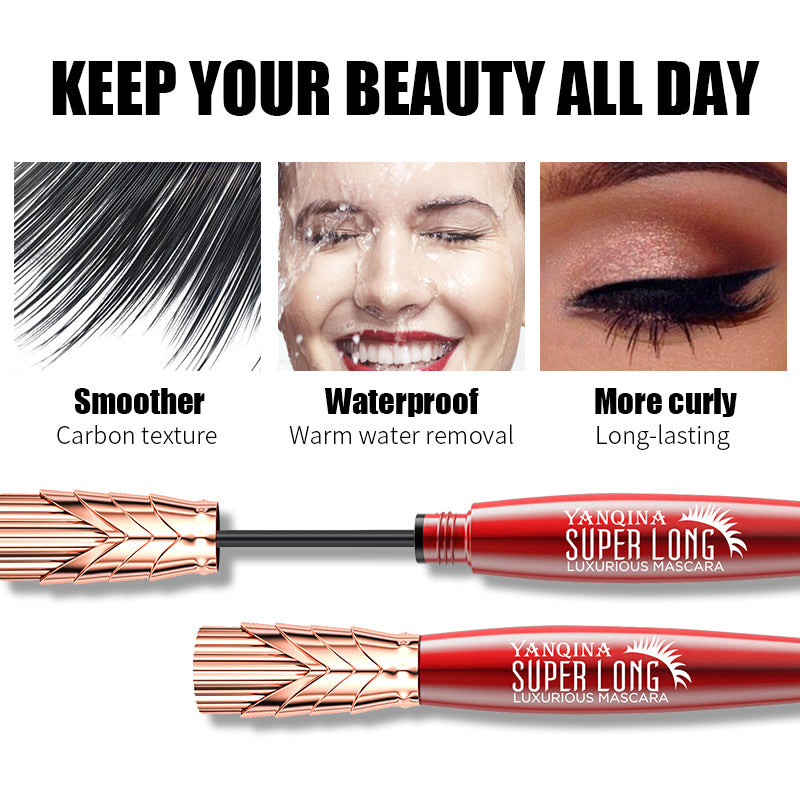Crown 4D Lash Mascara ✨ 24H Waterproof & Clump-Free! 💦 Volumizing + Curling + Lengthening 🌟 Falsies-Level #LashGoals! #WaterproofMascara #LashHack