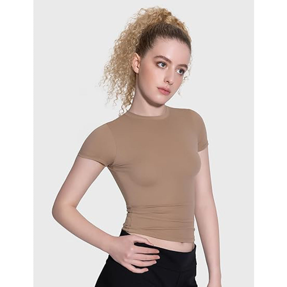 👚✨ Women's Double-Lined Slim Fit T-Shirt | Crew Neck Short Sleeve Top for Everyday Basics | Smoke Cloud Pro Collection ☁️ #WardrobeEssentials #OOTDInspo