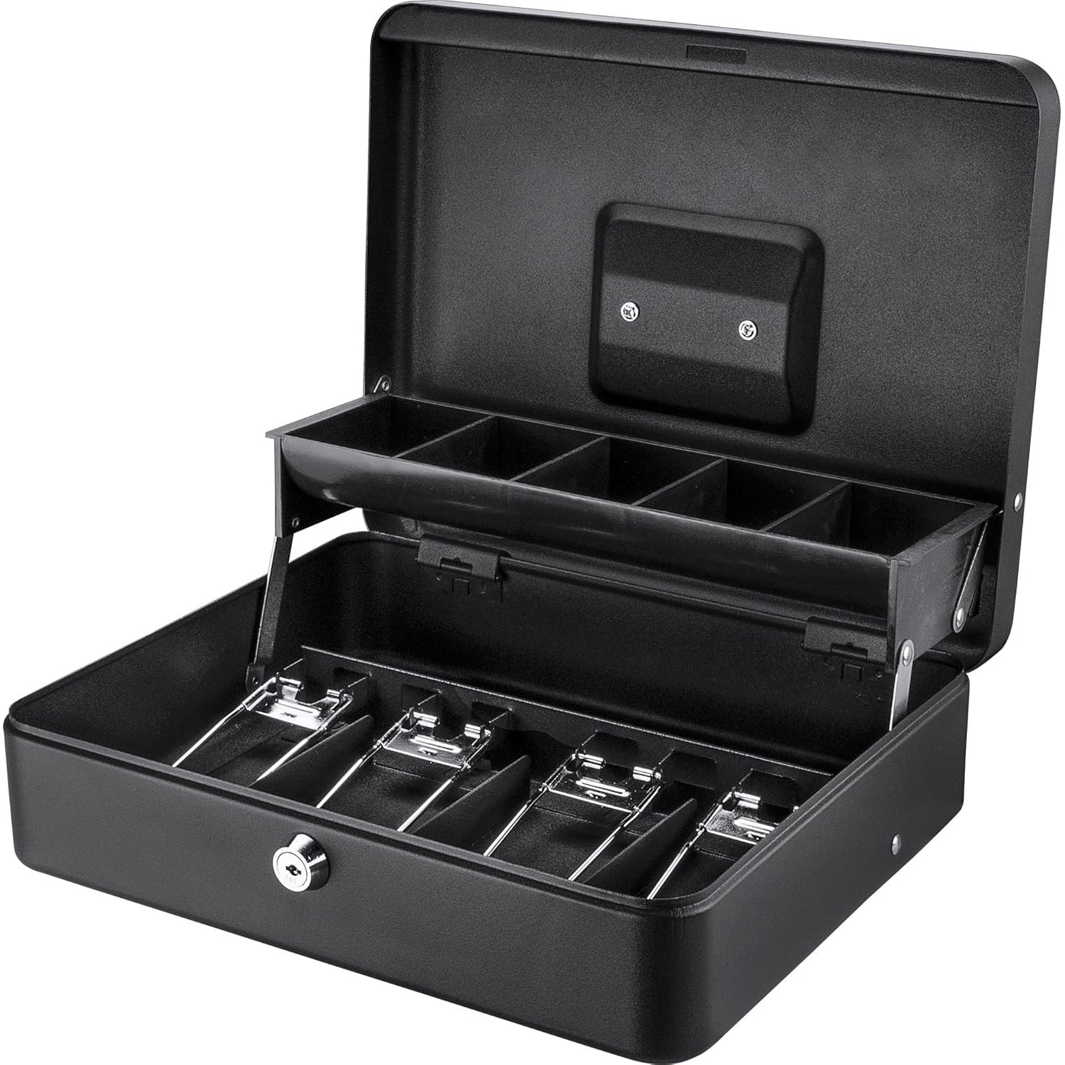 🔒🔥 Heavy-Duty Metal Cash Lock Box with Anti-Theft Design | 12