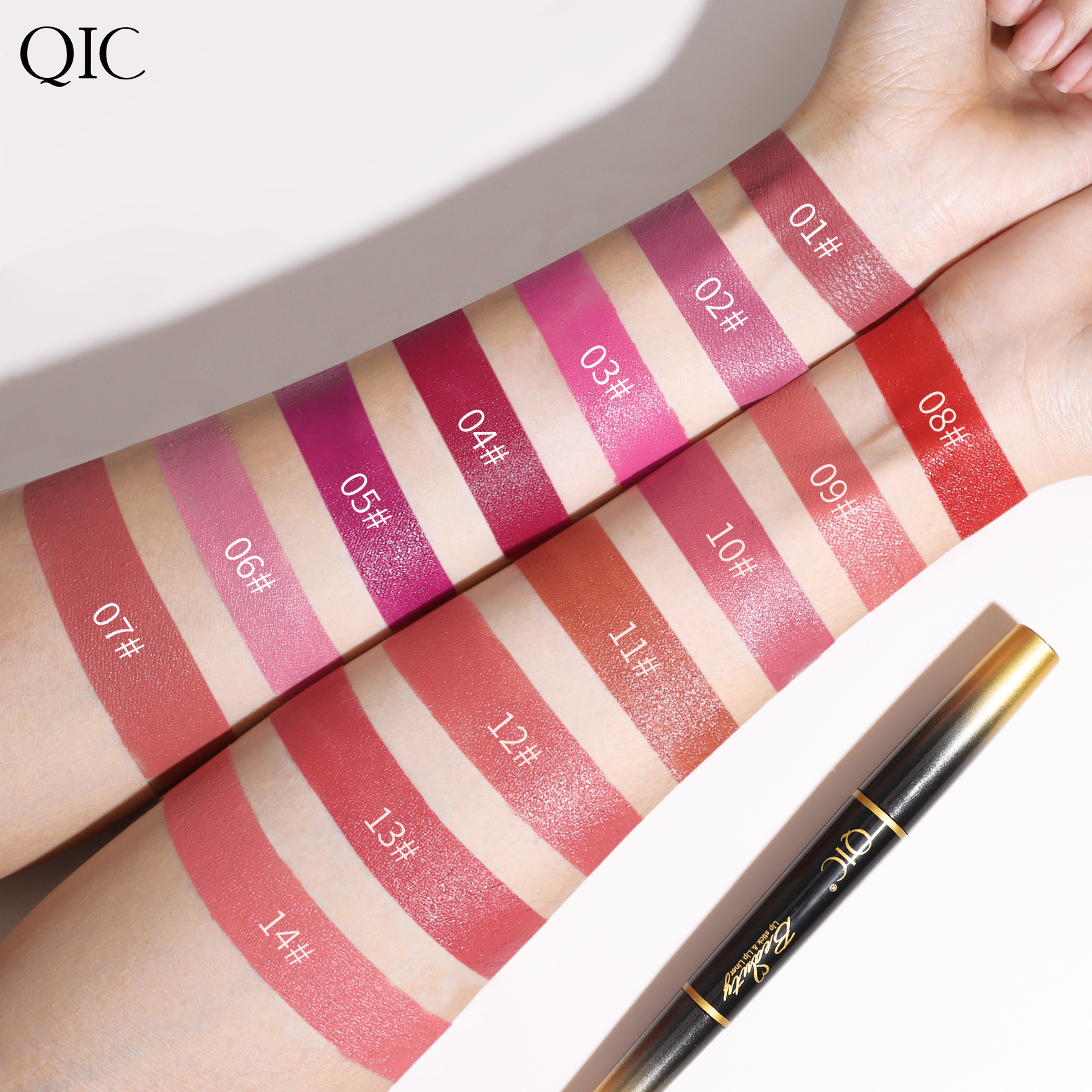 2-in-1 Dual-Ended Lipstick & Liner ✨ Matte Waterproof & Transfer-Proof! 💋 24H Non-Smudge Lip Combo 🌟 Kiss-Proof #LipHack #MatteLip #AllDayWear