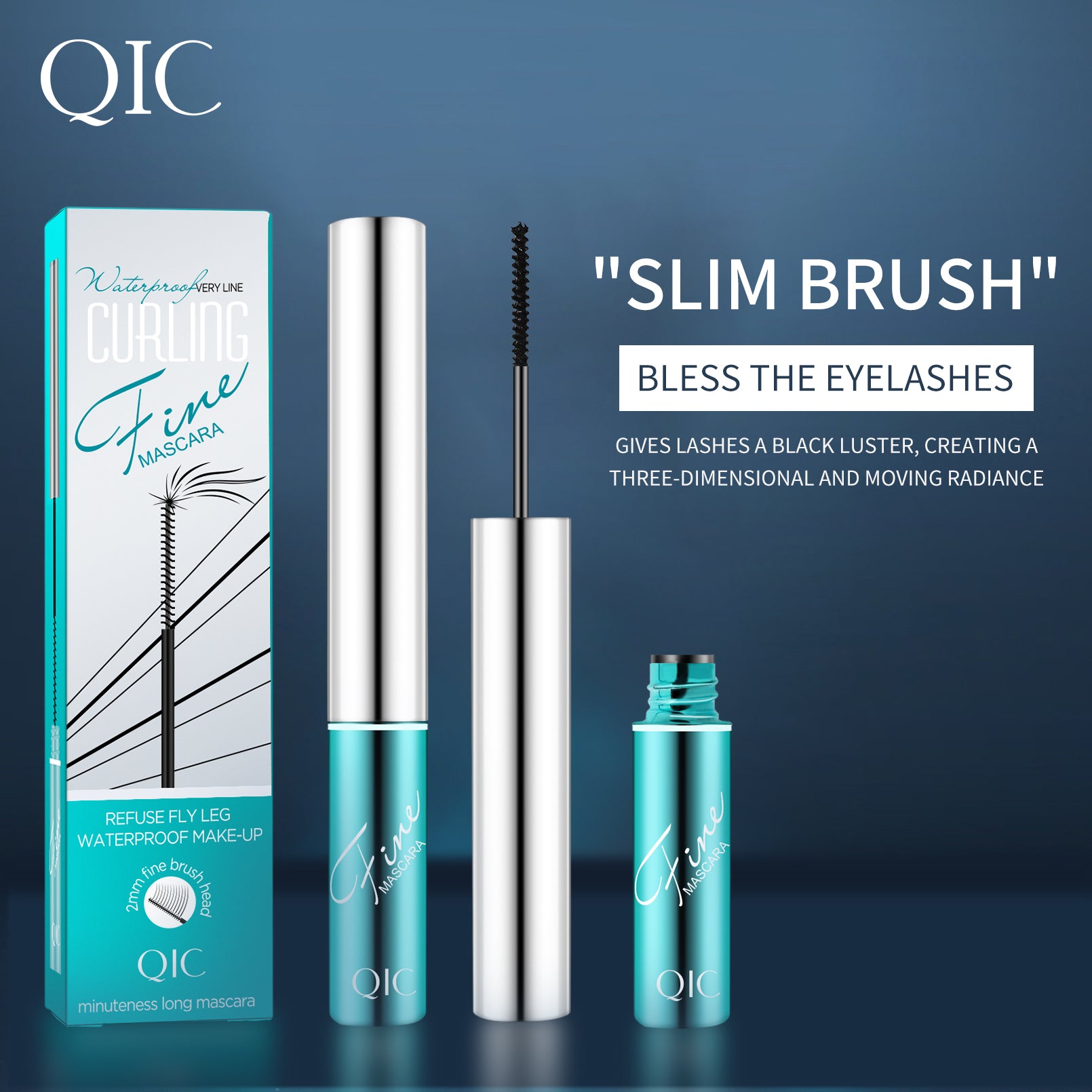 4D Slim Curling Mascara ✨ Micro-Silicone Brush for Clump-Free Lift! 💦 24H Waterproof & No Smudge 🌟 Perfect for Sensitive Eyes! #MicroBrushesMascara #NoClumpMascara #4DLashes