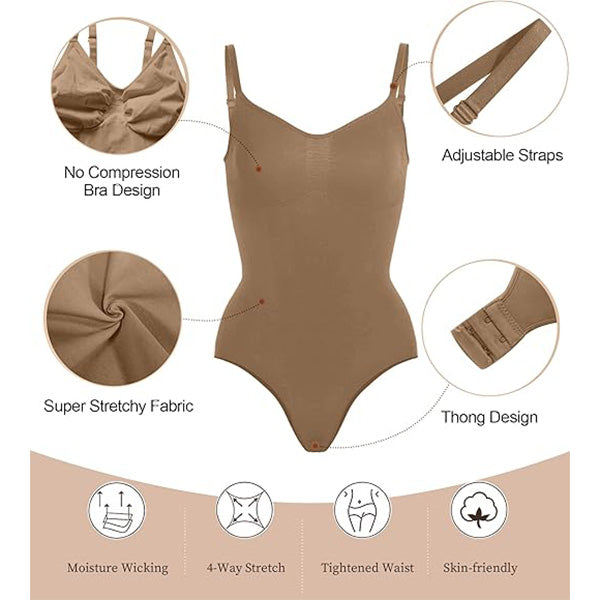 🎀💃 Seamless Tummy Control Bodysuit | Instant Snatched Waist & Full Body Sculpting | Breathable Invisible Shapewear for Dresses & Everyday 🌟 #BodyConfidence #ShapewearGoals