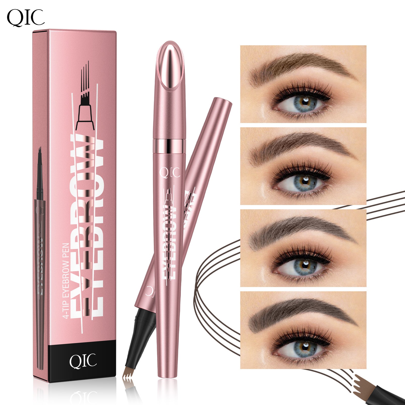 4-Prong Microblading Brow Pen ✨ 24H Gym-Proof🔥 Sweat-Resistant & No Smudge! 💯 Hair-Like Strands for WILD NATURAL Brows 🌟 #BrowHack Alert! ➕ #MicrobladingPen | #WaterproofBrows | #FeatherBrows