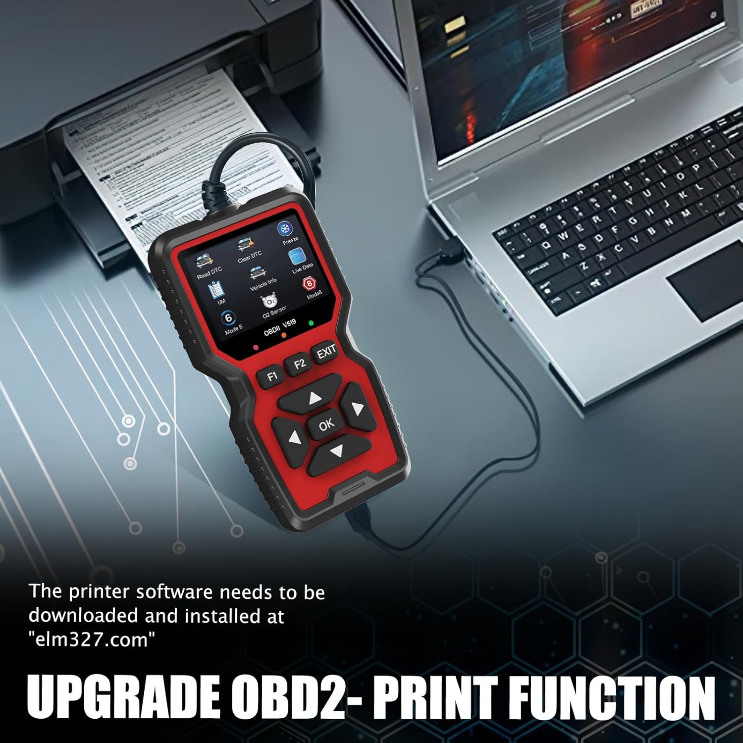 🔧 OBD2 Scanner with Mode 6/8 & I/M Readiness | 1996+ Cars⚡Engine Light Reset⚡【Pro Diagnostic Kit】Code Reader for All OBDII Vehicles - Live Data & 0.5s Response