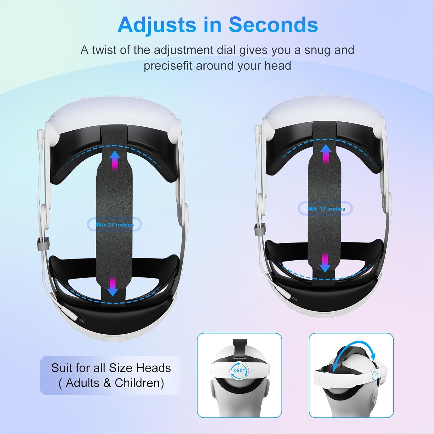 🔥Meta Quest 3 Battery Strap 2025 - 10000mAh Official Fit Elite Strap Upgrade | 2X Playtime & Zero Neck Pain! TikTok's #1 VR Accessory of 2025⚡