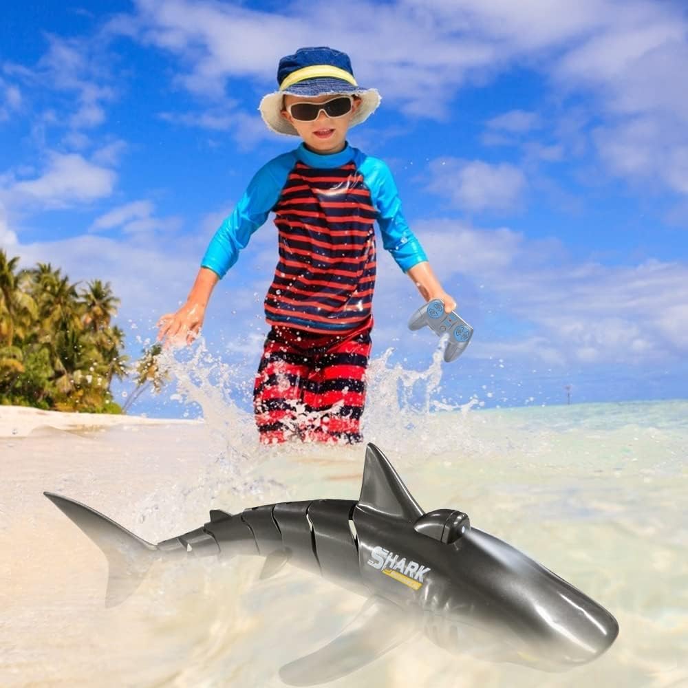 RC Shark Toy with Realistic Swim ✨ 2.4G Waterproof Pool Drone 💦 1:18 Scale + 2x Battery Life 🌟 Crash-Proof Fun for Kids 6+ 🔥 #PoolToys #TikTokMadeMeBuyIt