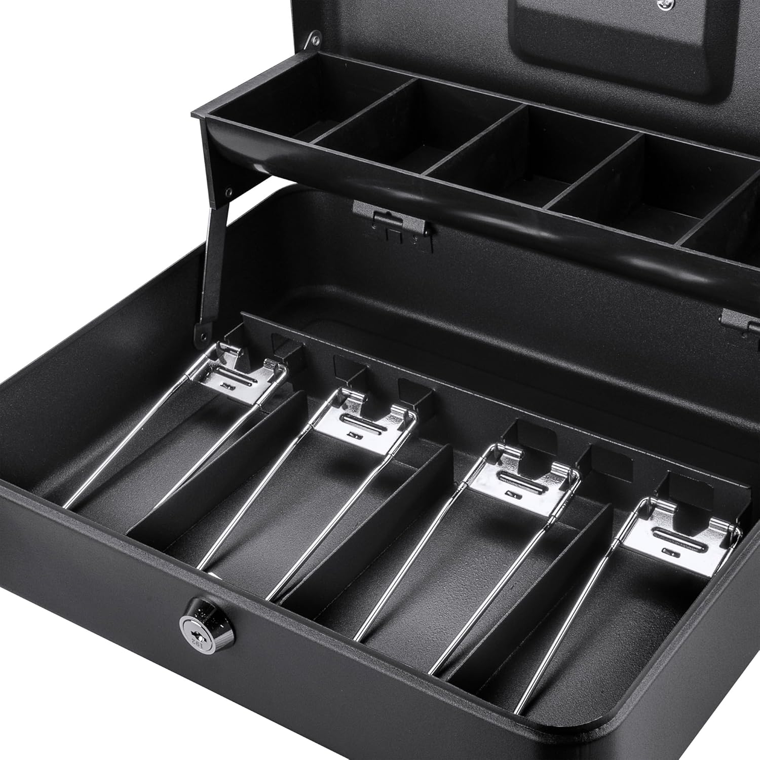 🔒🔥 Heavy-Duty Metal Cash Lock Box with Anti-Theft Design | 12
