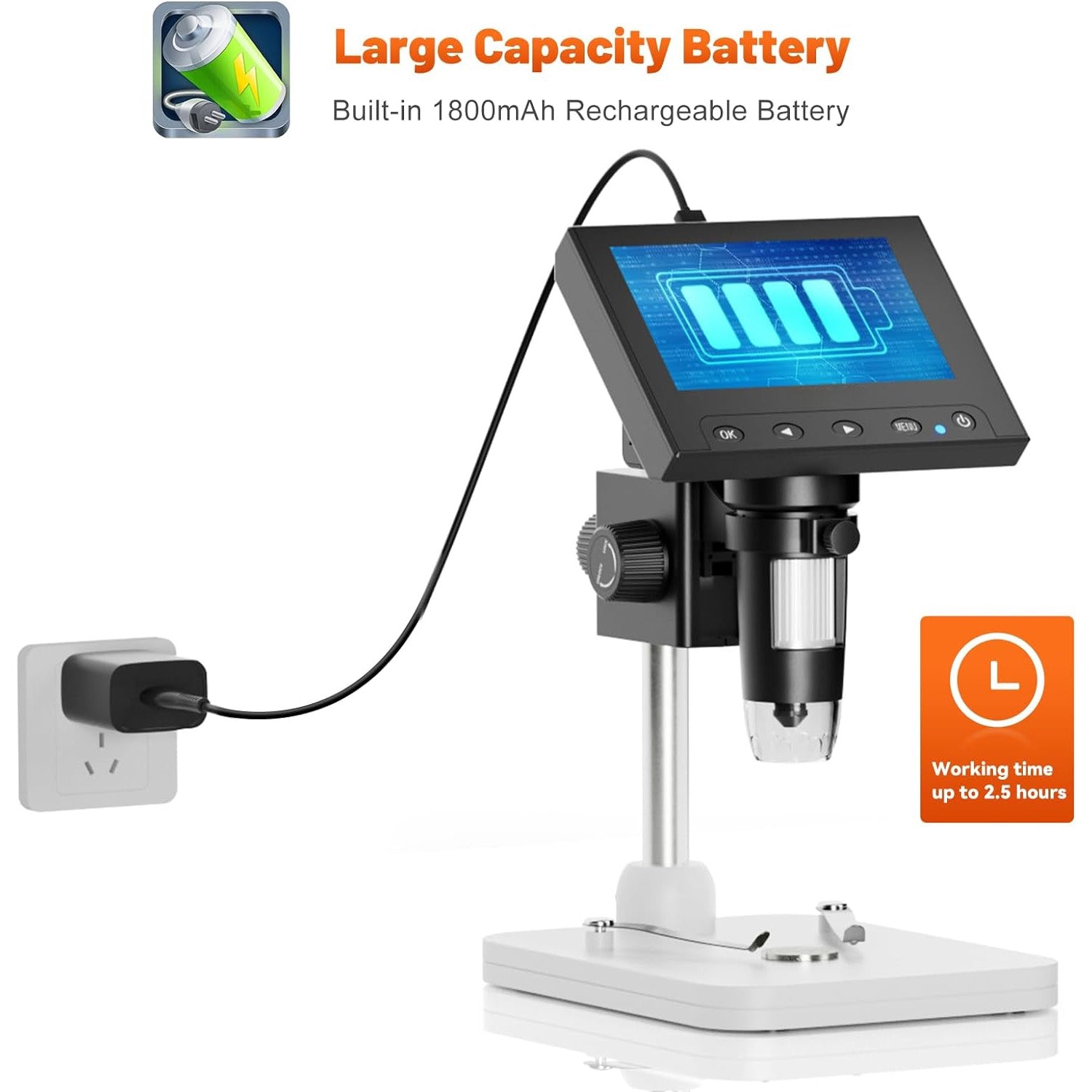 🔍 1000X Digital Coin Microscope with 4.3