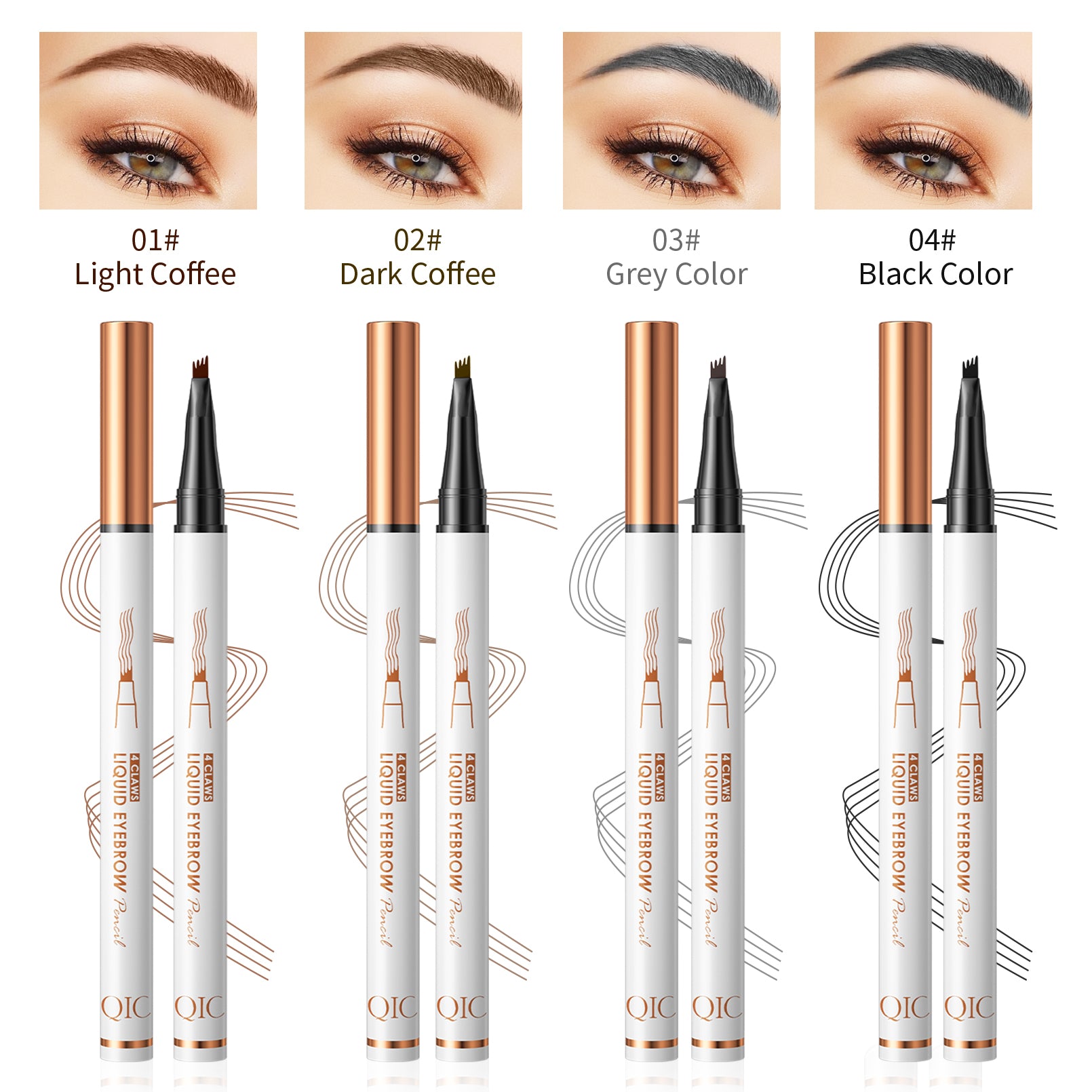 4-Head Microblading Brow Stamp ✨ 24H No-Smudge Waterproof🔥 Ultra-Fine Hair Strokes + Beginner Proof! 💯 Lazy Girl Brow Hack for NATURAL #FeatherBrows! ➕ #MicrobladingPen | #BrowHack| #BeginnerBrows