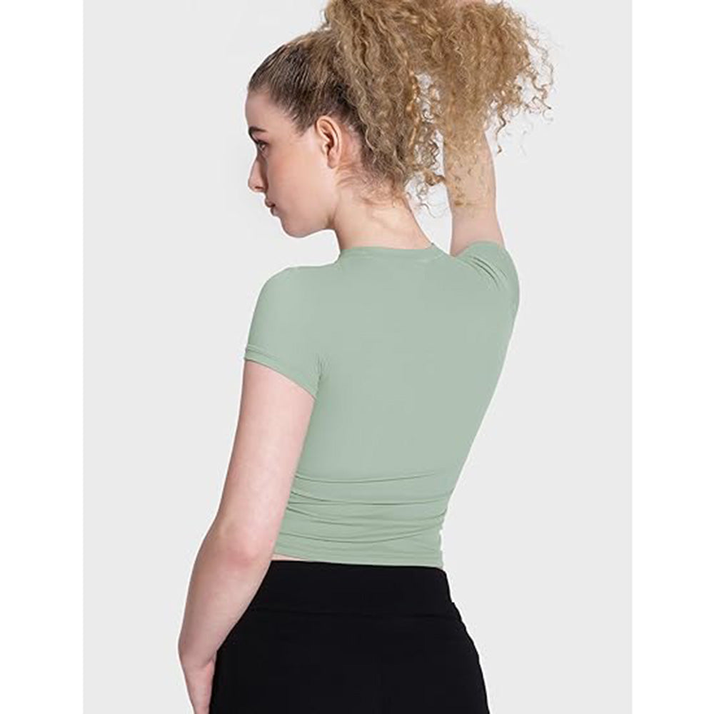 👚✨ Women's Double-Lined Slim Fit T-Shirt | Crew Neck Short Sleeve Top for Everyday Basics | Smoke Cloud Pro Collection ☁️ #WardrobeEssentials #OOTDInspo