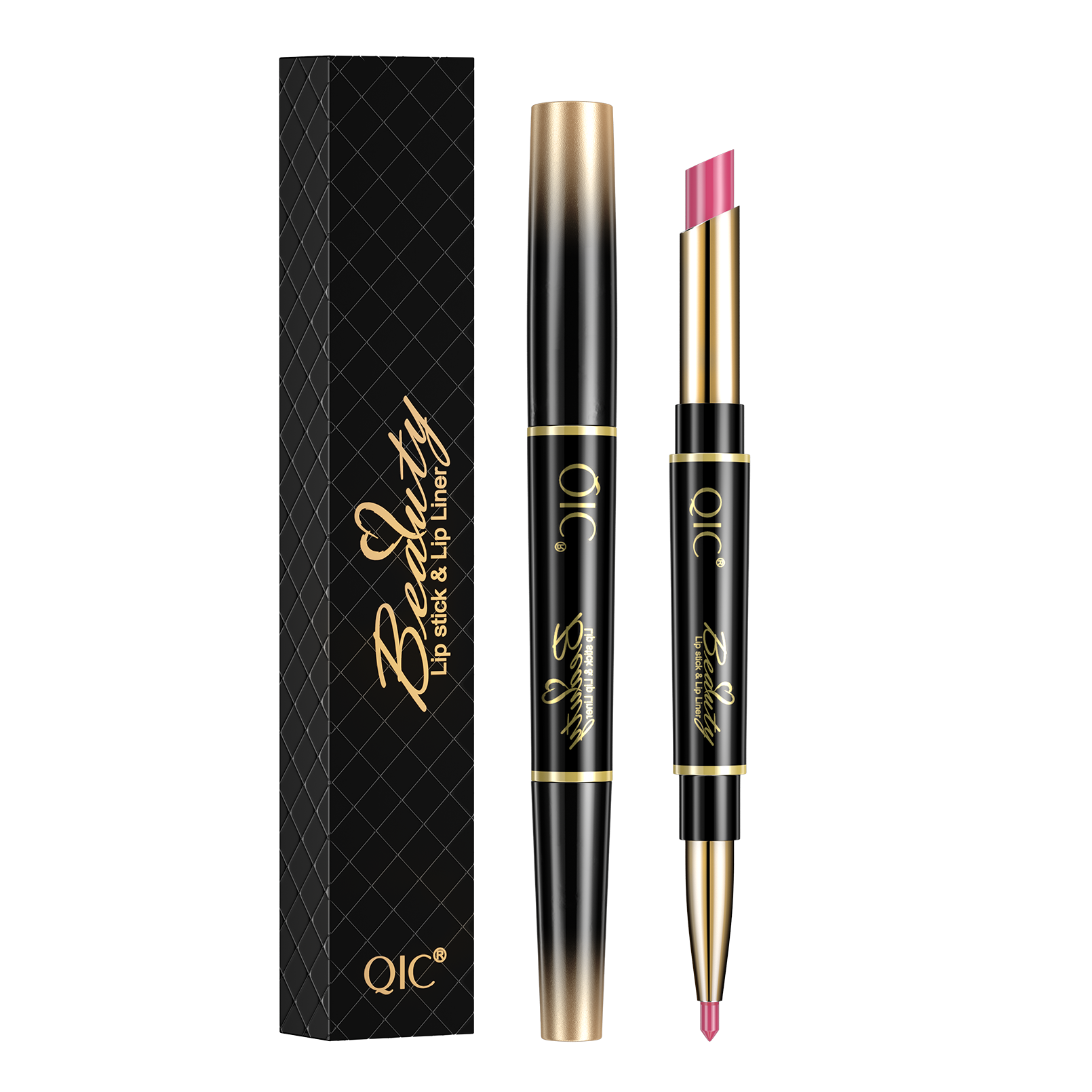 2-in-1 Dual-Ended Lipstick & Liner ✨ Matte Waterproof & Transfer-Proof! 💋 24H Non-Smudge Lip Combo 🌟 Kiss-Proof #LipHack #MatteLip #AllDayWear