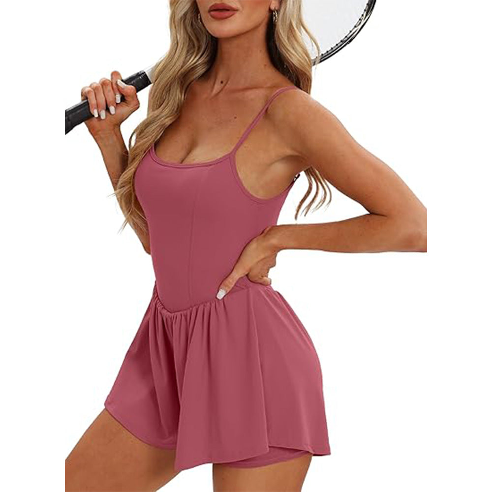 🌴Summer Breeze Essential! Double-Lined Short Romper✨ Adjustable Spaghetti Strap💃 No-Slip Sleeveless Jumpsuit | TikTok’s Hotlist