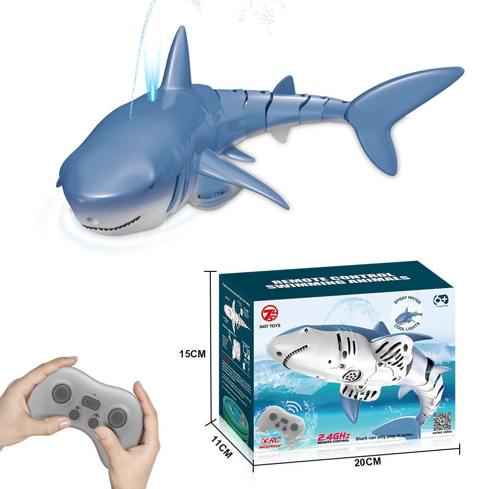 RC Shark Toy with Water Spray & LED Lights ✨ 2.4G Realistic Swim for Pools 💦 1:18 Scale + Crash-Proof Fun 🌟 Best Gift for Kids 4-9 🔥 #PoolToys #TikTokMadeMeBuyIt