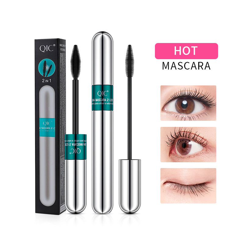 Qinicolor 2-in-1 Volumizing & Curling Mascara Primer - Smudge-Proof, Long-Lashing Formula