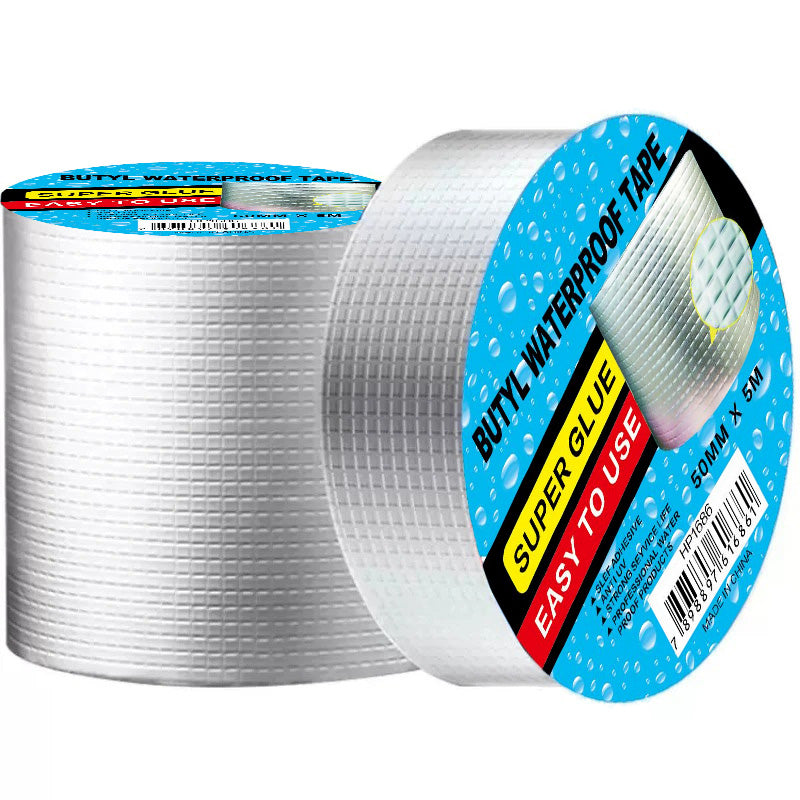 🔥 1.0mm Fiber-Reinforced Aluminum Butyl Tape | 5X Stronger Adhesion⚡ASTM Certified🌟【Roof/Pool/Pipe Pro】Waterproof Sealant with Super Thicken Fiber - 10X Durable Than Duct Tape