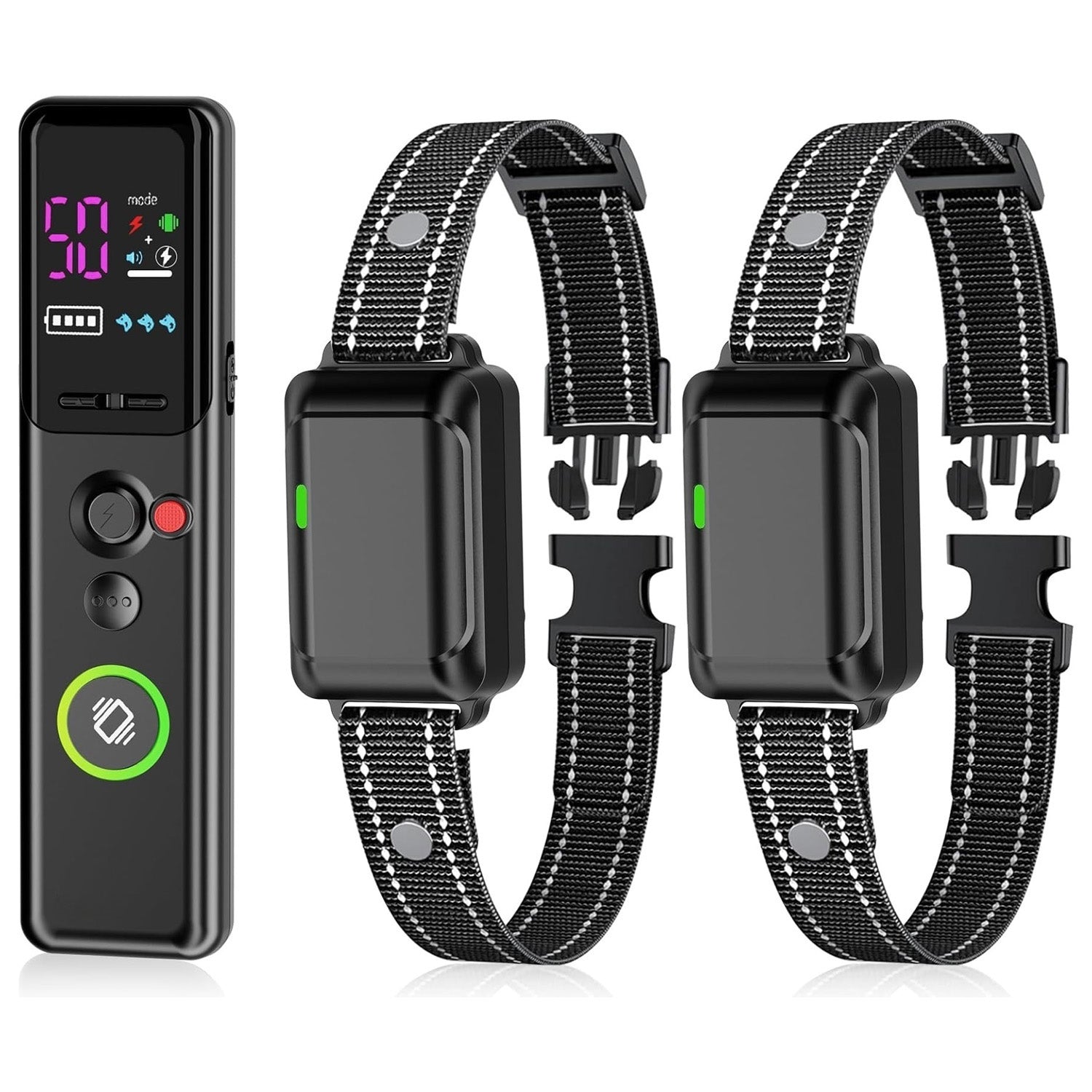 🔥Dog Trainer's Secret Weapon! 3 Modes Electric Collar⚡1600FT Remote Control | Waterproof & Rechargeable for All Dogs 8-120lbs🖤Sleek Black【TikTok's Top Training Gear】